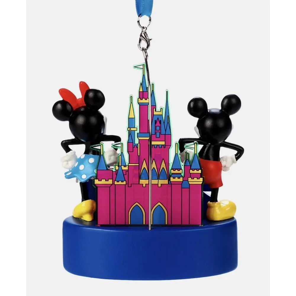NEW Disneyland Resort Mickey and Minnie Castle Light Up Ornament 2024